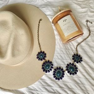 3/$15 Blue gemstone statement necklace/ sapphire necklace